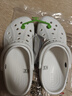 CROCS卡駱馳貝雅卡駱班|205089 白/深藍(lán)-126 39(240mm)  曬單實(shí)拍圖