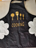 妙美 圍裙家用廚房防水防油男女工作服布卡通印花日系韓版時(shí)尚圍腰 曬單實(shí)拍圖