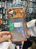 興百興（XingBaiXing）【金屬邊框】適用iPhone17promax手機殼四角防摔蘋(píng)果17pro外殼鏡頭膜商務(wù)高檔保護套簡(jiǎn)約男女 iPhone17pro-橙色邊框+鏡頭膜 曬單實(shí)拍圖
