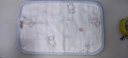 棉加加（Cotton++）新生兒云片枕紗布枕巾嬰兒枕頭0-6個月純棉吸汗0度平枕防吐奶枕墊 0-1歲 【藍色】 12層純棉紗 40*25cm 曬單實拍圖