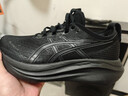 亞瑟士ASICS男子寬楦緩震跑步鞋 GEL-NIMBUS 27 (2E) 黑色/灰色 41.5  曬單實(shí)拍圖