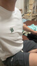 海瀾之家（HLA）短袖T恤男女情侶裝【蛇年發(fā)財】涼感短袖男夏季 漂白9T L 175/92A 推薦137~150斤 曬單實(shí)拍圖