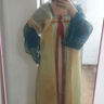 重回漢唐春辰錦原創(chuàng  )唐制復原齊胸襦裙套裝披帛漢服女裝 上藍下綠齊胸套裝/預售 30天 S 155 曬單實(shí)拍圖