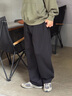 gxg.jeans男裝 黑色基礎通勤休閑長(cháng)褲寬松直筒男士 25秋新品 黑色 L (175) -31碼 曬單實(shí)拍圖
