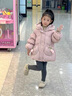 G.DUCKKIDS小黃鴨女童羽絨服中長款冬季2025新款兒童白鴨絨外套女寶寶冬裝 暗粉 90 建議80-90cm1歲半-2歲 曬單實拍圖