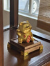 DAFIFY黃銅貓老虎擺件家居入戶(hù)門(mén)客廳電視柜酒柜玄關(guān)裝飾品喬遷禮物 黃銅虎+胡桃木底座 曬單實(shí)拍圖