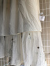 百圖betu女裝2025夏季新款短袖連衣裙重工刺繡文藝連衣裙裙子2507T67 杏色 M 曬單實拍圖
