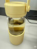 北鼎（Buydeem）泡茶隨手杯 茶水分離水杯大容量玻璃杯高顏值茶杯便攜辦公禮物 【燕麥白】隨心飲|茶水分離470ml 曬單實(shí)拍圖
