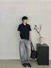 森馬（Semir）王安宇同款丨牛仔褲男復古彎刀褲25冬長(cháng)褲丹寧布褲子109725124107 曬單實(shí)拍圖