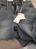 森馬（Semir）森柔牛仔|牛仔褲女抓毛拖地褲顯腿直2024冬季闊腿褲109724124001 曬單實(shí)拍圖
