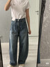 優(yōu)衣庫【驚喜價(jià)】女裝男裝寬松廓形牛仔褲/彎刀鐮刀褲子479000 67 海藍色 26 /160/66A 曬單實(shí)拍圖