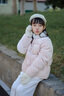 巴拉巴拉【商場(chǎng)同款】童裝兒童羽絨服女童2025年冬季毛領(lǐng)保暖外套 夢(mèng)幻粉60302-白鴨絨 150 （充絨量120g） 曬單實(shí)拍圖