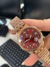 勞力士王子瑞士正品手表女士機械表時(shí)尚高級感夜光防水名牌女表 玫金紅面-享全國專(zhuān)柜終身質(zhì)保服務(wù) 30mm 直徑 曬單實(shí)拍圖