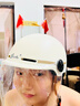 堡護新國標3C認證電動(dòng)車(chē)頭盔摩托車(chē)安全帽夏季半盔男女四季通用 610奶油白（透明長(cháng)鏡） 曬單實(shí)拍圖