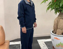 DVHNMK國(guó)際高端品牌男裝運(yùn)動(dòng)套裝男士春秋季中年休閑夾克運(yùn)動(dòng)服男三件套 高檔深藍(lán)【外套+T恤+褲子  現(xiàn)貨速達(dá)】 XL【建議121-140斤左右】 曬單實(shí)拍圖