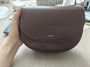 紅谷包包女牛皮寬肩帶單肩斜挎包時(shí)尚復古馬鞍包 生日禮物送女友 曬單實(shí)拍圖