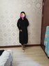 sdeer圣迪奧冬季女裝保暖舒適LYCRA萊卡寬松型系帶通勤休閑立領(lǐng)收腰中長(cháng)款大衣S20481801 黑色/91 M 165 曬單實(shí)拍圖