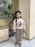 迪士尼（Disney）女童秋冬套裝1一5歲兒童洋氣衣服3小童加絨韓版女寶寶衛衣兩件套4 卡其色 110cm 曬單實(shí)拍圖