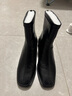百麗（Belle）休閑舒適彈力靴增高顯瘦短筒靴B2348DZ4 黑色（褶皺皮） 36 (230mm) 曬單實(shí)拍圖