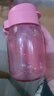 特百惠（Tupperware）嘟嘟企鵝350ML塑料杯夏季兒童可愛(ài)水杯子男女學(xué)生帶提繩 柔蜜粉 曬單實(shí)拍圖