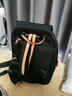 袋鼠黑色牛津布雙肩包女2025七夕大容量簡(jiǎn)約通勤旅行休閑女士背包 黑色 曬單實(shí)拍圖
