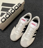 adidas T頭鞋 VL COURT復古板鞋德訓鞋男女阿迪達斯輕運動 漢玉白/黑色/樹脂黃   37 曬單實拍圖
