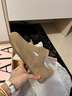 他她（TATA）棕色復古勃肯鞋女鞋春季新款輕軟通勤平底單鞋CGW05AM5 黃棕 37 曬單實(shí)拍圖