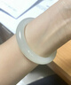凈心石 和田玉手鐲女款平安鐲內徑約57-58mm 曬單實(shí)拍圖