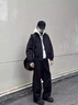 卡圖弛美式cleanfit飛行教練夾克男春秋季寬松潮流高街工裝棒球衣服外套 黑色 XL 曬單實(shí)拍圖
