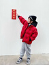 迪士尼男童羽絨服2025新款冬季外套兒童加厚喜慶拜年服寶寶過(guò)年衣服冬裝 紅色紅色-升級款 130 cm （建議身高125cm左右） 曬單實(shí)拍圖