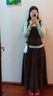 EIA一堯【焦糖馬卡龍】羊毛針織衫女秋學(xué)院風(fēng)假兩件氣質(zhì)長(zhǎng)袖上衣 【綠色】假兩件上衣 中高彈【腰部均有系帶】 M 100斤—110斤 曬單實(shí)拍圖