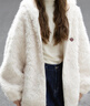 唐獅（TonLion）2025冬季新款女兔耳朵一手長(cháng)仿羔毛外套療愈絨系連帽加厚外套 曬單實(shí)拍圖