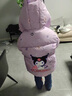 G.duck童裝兒童羽絨服女童外套冬季新款白鴨絨庫洛米三防面包服小女孩 紫色羽絨服+包包 120 尺碼5~6歲【110-120cm】 曬單實(shí)拍圖