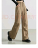 ESE-Y逸陽(yáng)黑色工裝褲女25秋冬款寬松直筒闊腿高腰休閑百搭束腳運動(dòng)褲子 黃色 27 曬單實(shí)拍圖