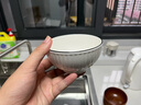 浩雅釉下彩景德鎮(zhèn)家碗碟套裝陶瓷餐具碗盤筷勺組合山田豎紋24頭 曬單實(shí)拍圖