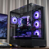 愛(ài)國者（aigo）星璨嵐PRO 黑色 游戲電腦臺式主機箱 支持360水冷 三面玻璃海景房/ATX主板/四面快拆/5090顯卡 曬單實(shí)拍圖