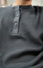 優(yōu)衣庫男裝女裝情侶華夫格亨利領(lǐng)套頭衫長(cháng)袖T恤25秋冬新款479784 09 黑色 S 曬單實(shí)拍圖