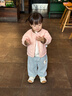 馬卡樂(lè )秋冬新款嬰幼兒童夾棉外套內膽棉服休閑百搭保暖防風(fēng) 粉色 80 曬單實(shí)拍圖