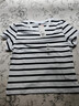 優(yōu)衣庫女裝條紋圓領(lǐng)短T恤短袖迷你T修身打底480820 01 乳白色 XL /165/92A 曬單實(shí)拍圖