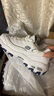 斯凱奇（Skechers）女鞋小白熊女士休閑鞋子厚底增高百搭運(yùn)動(dòng)軟底老爹鞋女99999863 白色/海軍藍(lán)色/WNV1 38 曬單實(shí)拍圖