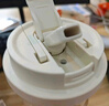 COOKSS保溫杯水杯咖啡杯高顏值女生學(xué)生便攜316不銹鋼雙飲吸管泡茶水杯 月白玲蘭-【高端陶瓷款】500ml 曬單實(shí)拍圖