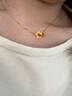 周六福黃金項鏈女花美人足金吊墜生日禮物計價(jià)A0612362約3.4g40+5cm 曬單實(shí)拍圖