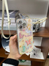 素洛適用蘋(píng)果17promax手機殼彩色暈染金粉蝴蝶iPhone16pro高級感創(chuàng  )意唯美15閃粉鏡頭膜14掛繩全包防摔 暈染閃粉立體蝴蝶+鏈條+鏡頭膜 iPhone 16 pro max 曬單實(shí)拍圖