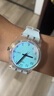 斯沃琪（Swatch）瑞士手表  無盡天藍開學季禮物雙日歷男女學生石英腕表 天藍色 34mm 曬單實拍圖