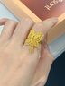 世紀緣金絲蝶黃金戒指女古法足金蝴蝶流蘇指環(huán)生日禮物送女友 5.94g【14圈口】 曬單實(shí)拍圖