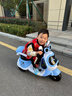 萌嘟嘟兒童電動(dòng)摩托車(chē)寶寶三輪車(chē)遙控1-7歲小孩可坐人充電大號玩具童車(chē) 頂配藍色+加大電瓶+后備箱+護欄 曬單實(shí)拍圖