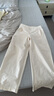 優(yōu)衣庫女裝針織廓形長(cháng)褲/彎刀鐮刀褲子25秋冬新款483722 483722/01乳白色 M 曬單實(shí)拍圖