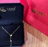 中國黃金（CHINA GOLD）蝴蝶流蘇黃金項鏈女999足金吊墜生日禮物送女朋友老婆 金重約2.7g【足金項鏈】 曬單實(shí)拍圖