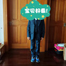 羅蒙兒童西裝套裝男童主持人花童禮服演出服 藍線(xiàn)格五件套 120 曬單實(shí)拍圖