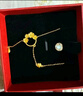 周六福足金桃花黃金項鏈吊墜女生日禮物計價(jià)A0611668 約4.96g 40+5cm  曬單實(shí)拍圖